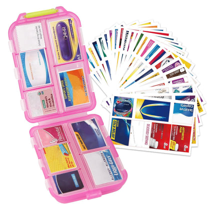 147 Pcs Medicine Labels, DIY Mini Pill Case Labels