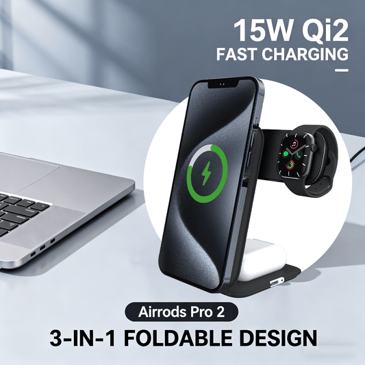 3-in-1 Magnetic Wireless Charging Station (Qi2 Certified)