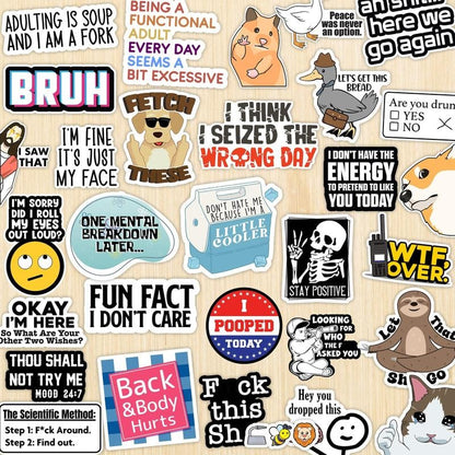 130 PCS Funny Saying Sticker Pack